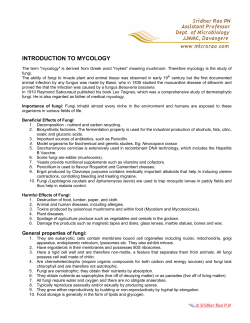 introduction to mycology - Micro-Rao