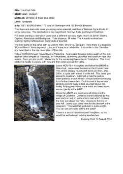 Ride: Henrhyd Falls Start/Finish: Clydach Distance: 28 miles (3