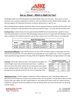 Gas vs. Diesel - ADI Mobile Health