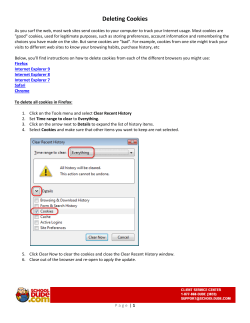 Deleting Cookies