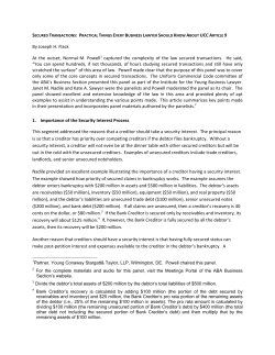 SECURED TRANSACTIONS - American Bar Association
