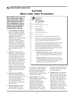 Block Letter, Open Punctuation - Cardinal Allen Catholic High