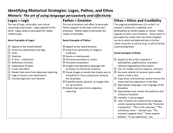 Identifying Rhetorical Strategies: Logos, Pathos, and Ethos