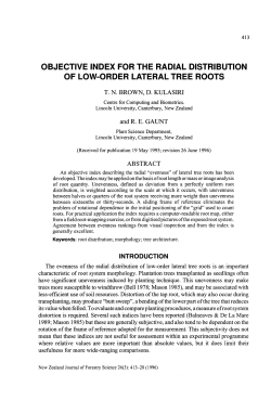 objective index for the radial distribution of low