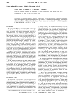 Light-Induced Frequency Shift in Chemical Spirals