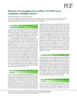 Editorial: An Emerging View of Plant Cell Walls as an Apoplastic