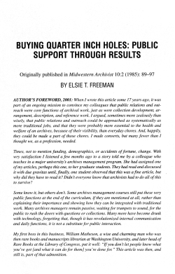 buying quarter inch holes: public support through results