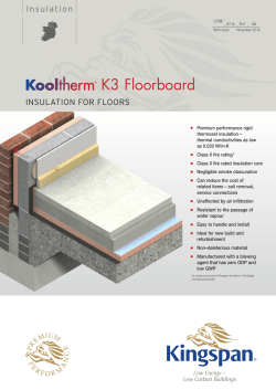 K3 Floorboard - Kingspan Insulation