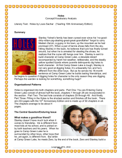 Holes Concept Analysis