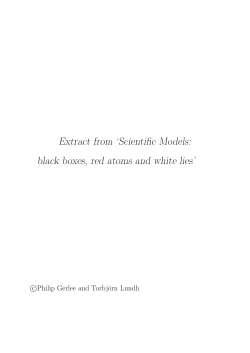 Extract from `Scientific Models: black boxes, red atoms and white lies`