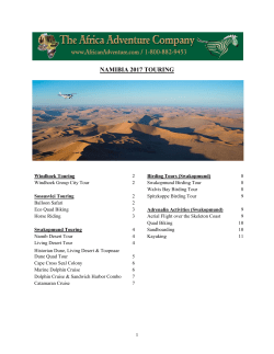 namibia 2017 touring - The Africa Adventure Company
