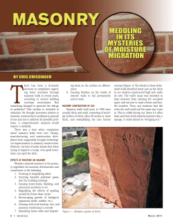 Masonry--meddling in its mysteries of moisture migration