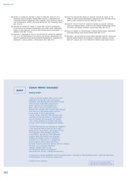 Cancer Winter (excerpts) poem - The British Journal of Psychiatry