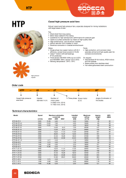 Cased high-pressure axial fans Order code HTP 63 2T 10 20&ordm;