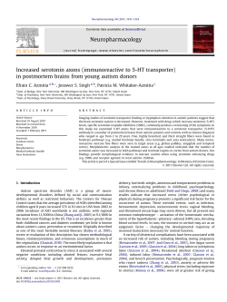 Increased serotonin axons - the Autism BrainNet Informatics Portal