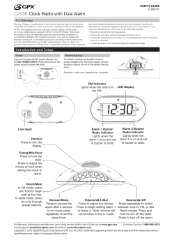 C253B Clock Radio with Dual Alarm
