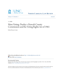 Presley v. Etowah County Commission and the Voting Rights Act of