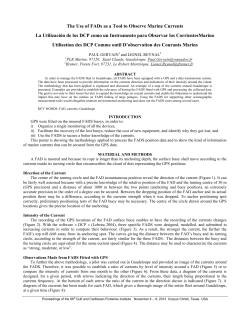 The Use of FADs as a Tool to Observe Marine Currents