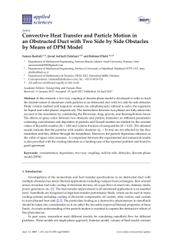 Convective Heat Transfer and Particle Motion in an Obstructed Duct
