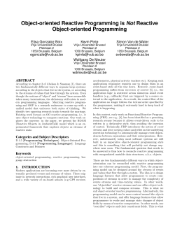 Object-oriented Reactive Programming is Not Reactive Object