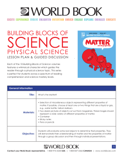 BUILDING BLOCKS OF PHYSICAL SCIENCE