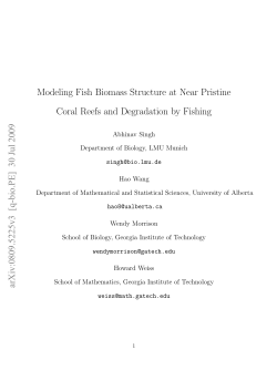 Modeling Fish Biomass Structure at Near Pristine