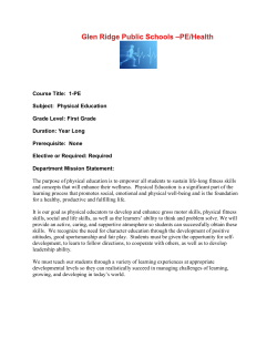 1st Grade Physical Education