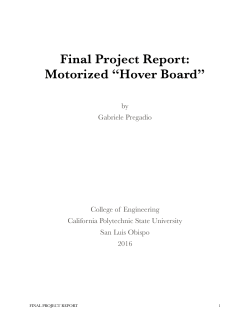 Final Project Report: Motorized "Hover Board"