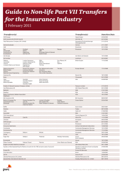 Guide To Non-life Part VII Transfers