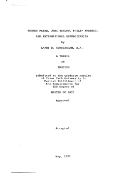 THOMAS PAINE, JOEL BARLOW, PHILIP FRENEAU, AND