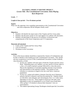 Constitutional Convention Role-Playing