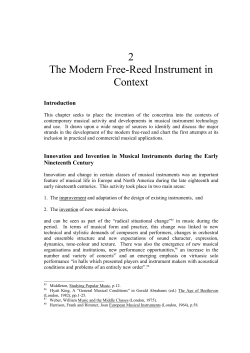 2 The Modern Free-Reed Instrument in Context