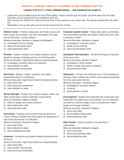 healthy choices, healthy children: stem careers