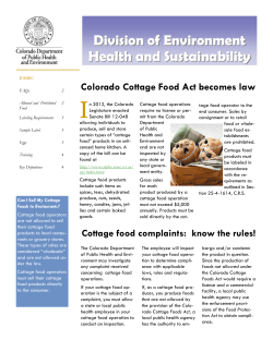 Cottage Food Producer Handout