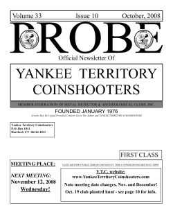 October - Yankee Territory Coinshooters