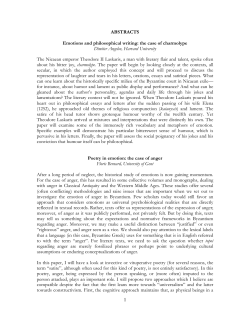 1 ABSTRACTS Emotions and philosophical writing: the case of