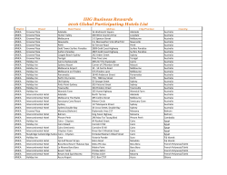 IHG Business Rewards 2016 Global Participating Hotels List