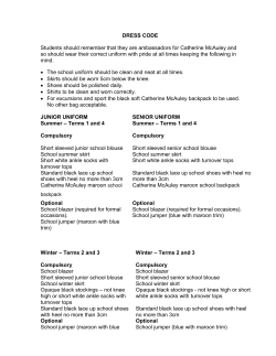 dress code - Catherine McAuley Westmead