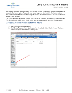 Using iCentra Reach in HELP2