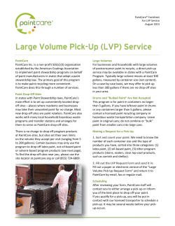 PaintCare Large Volume Pick