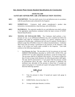 849 &ndash; Air and Deflection Testing