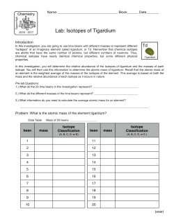 Lab- isotopes of tigardium