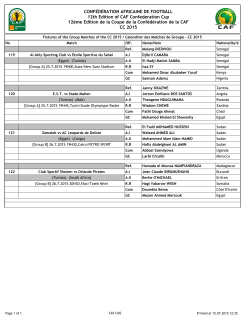 CONF&Eacute;D&Eacute;RATION AFRICAINE DE FOOTBALL 12th Edition of CAF