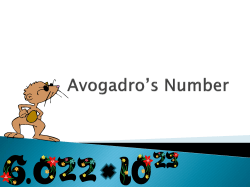 Avogadro`s Number