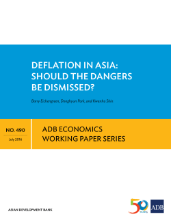 Deflation in Asia: Should the Dangers Be