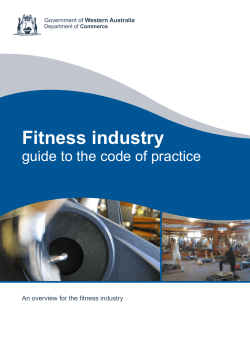 Fitness Industry guide to the code of practice