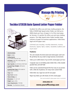 Techko LF283B Auto Speed Letter Paper Folder