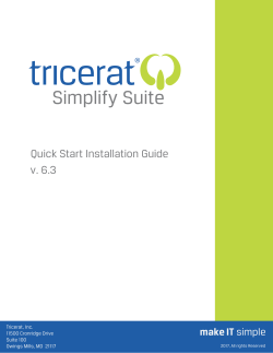 Simplify Suite Quick Start Installation Guide