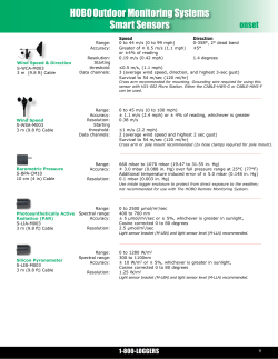 HOBOOutdoor Monitoring Systems Smart Sensors