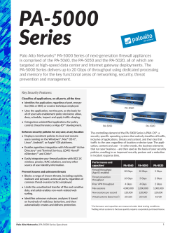 Palo Alto Networks&reg; PA-5000 Series of next